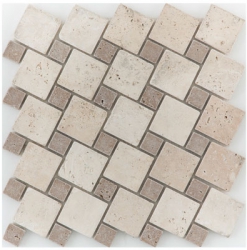 Diagonal Travertine per sheet