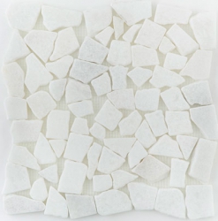 White Marble Pebbles per sheet